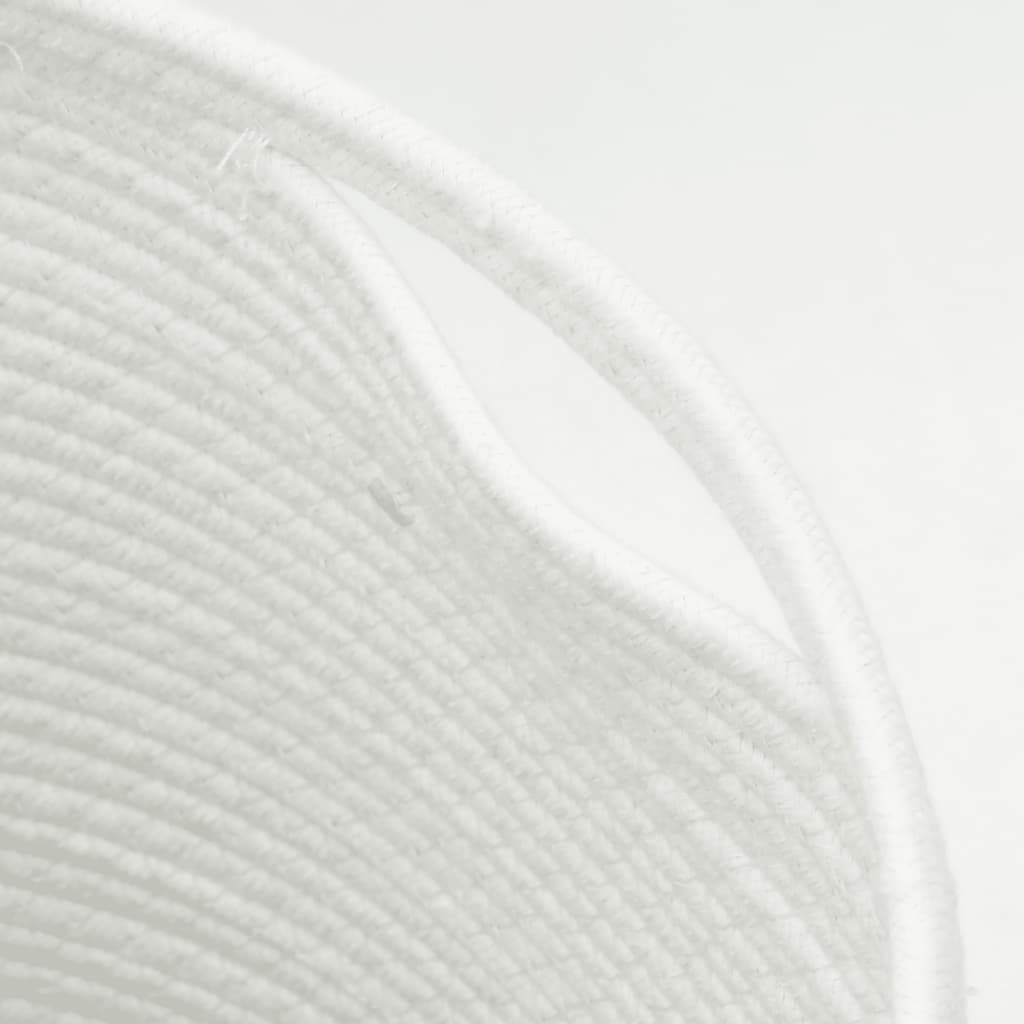 vidaXL Úložný kôš s vekom hnedo-biely Ø37x50 cm bavlna