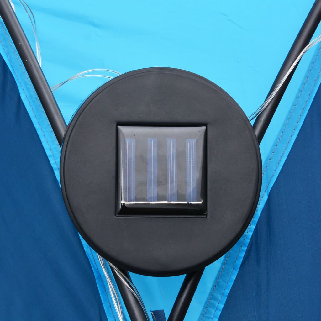 vidaXL Párty stan s LED a 4 bočnými stenami 3,6x3,6x2,3 m, modrý