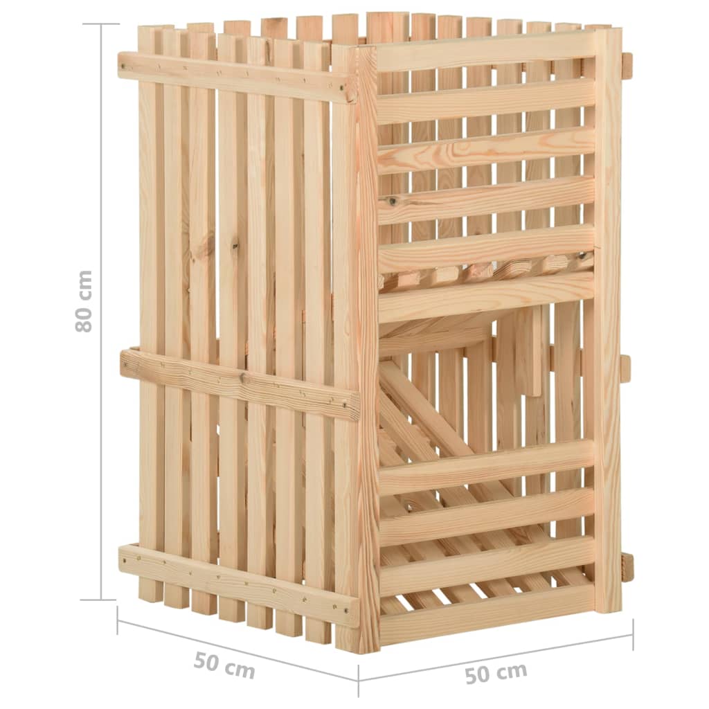 vidaXL Box na zemiaky 50x50x80 cm masívne borovicové drevo
