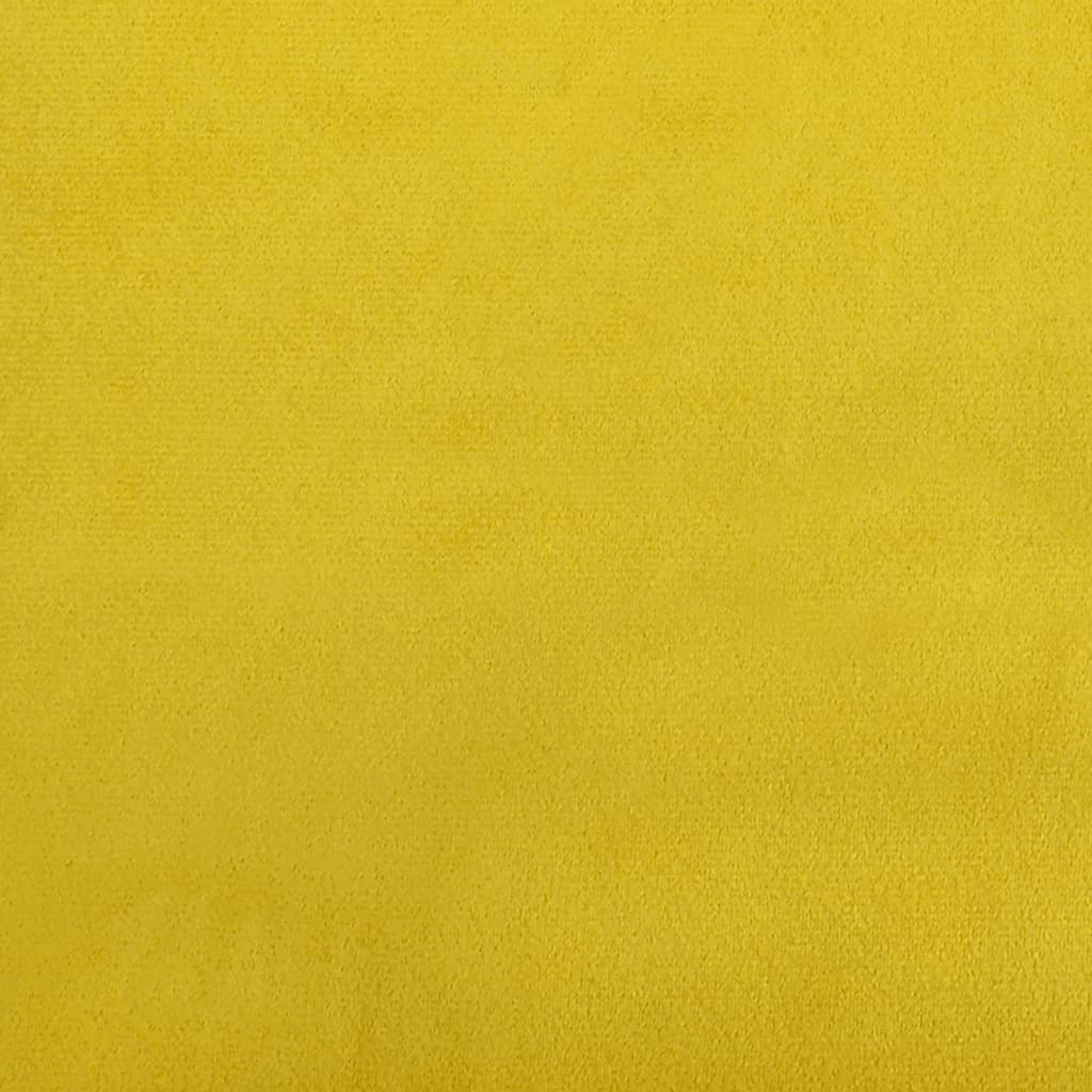 vidaXL Rozkladacia pohovka s vankúšmi žltá zamat