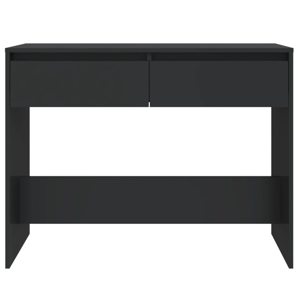 vidaXL Konzolový stolík čierny 100x35x76,5 cm drevotrieska