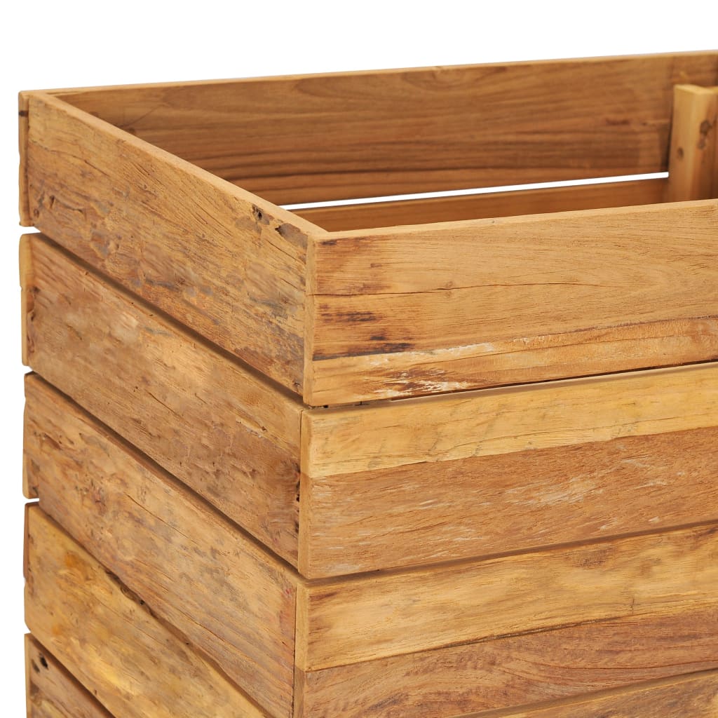 vidaXL Vyvýšený záhon 50x40x55 cm, recyklované tíkové drevo a oceľ