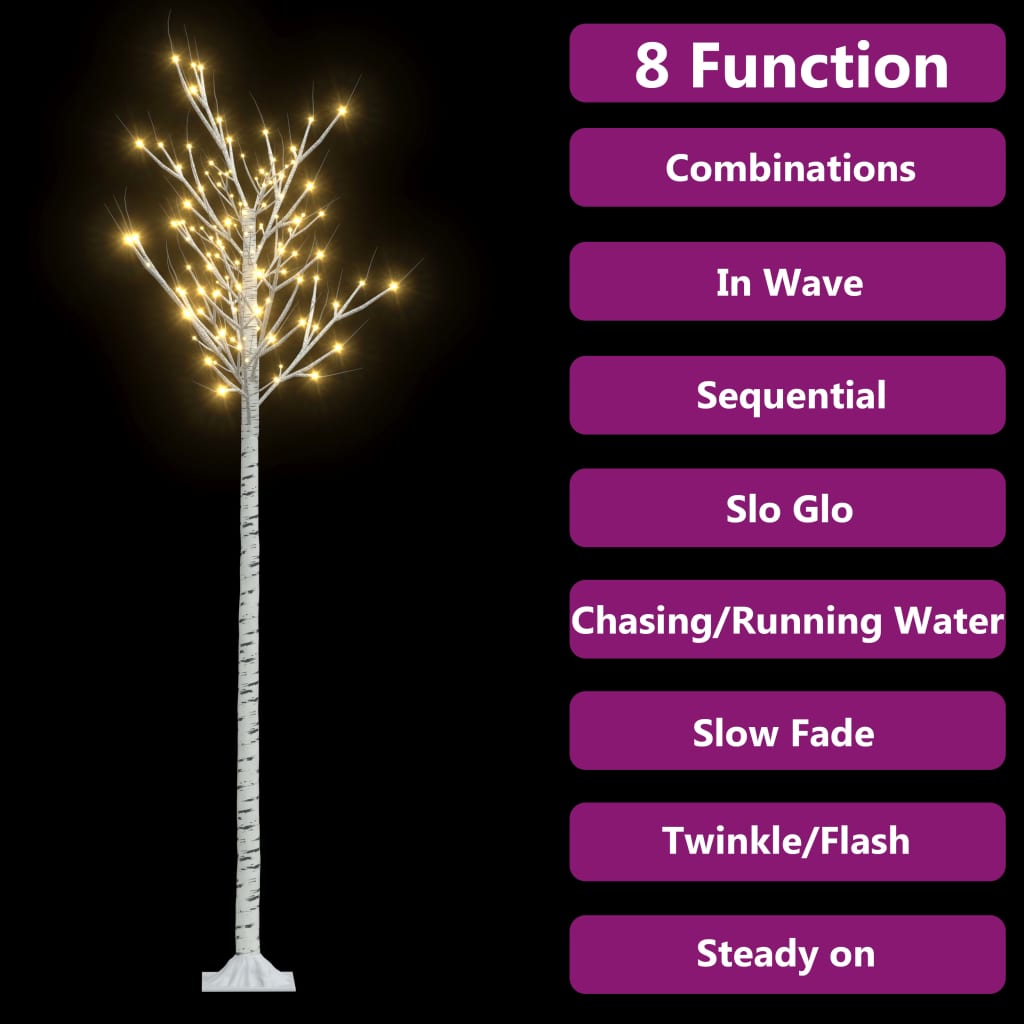 vidaXL Vianočný stromček/vŕba 200 LED 2,2 m, teplá biela, dovnútra/von
