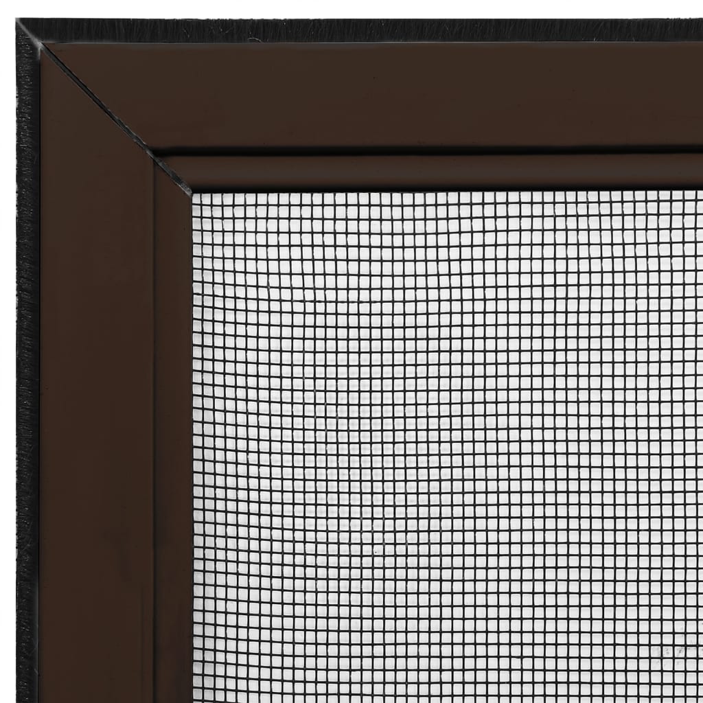 vidaXL Výsuvná okenná sieťka proti hmyzu hnedá (100-193)x75 cm