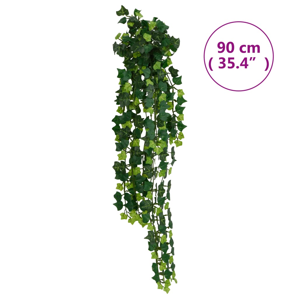 vidaXL Umelé závesné rastliny 12 ks 339 listov 90 cm zelené