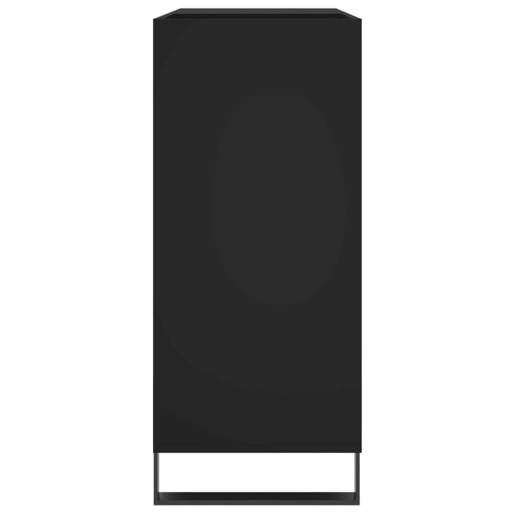 vidaXL Skrinka na platne čierna 84,5x38x89 cm kompozitné drevo