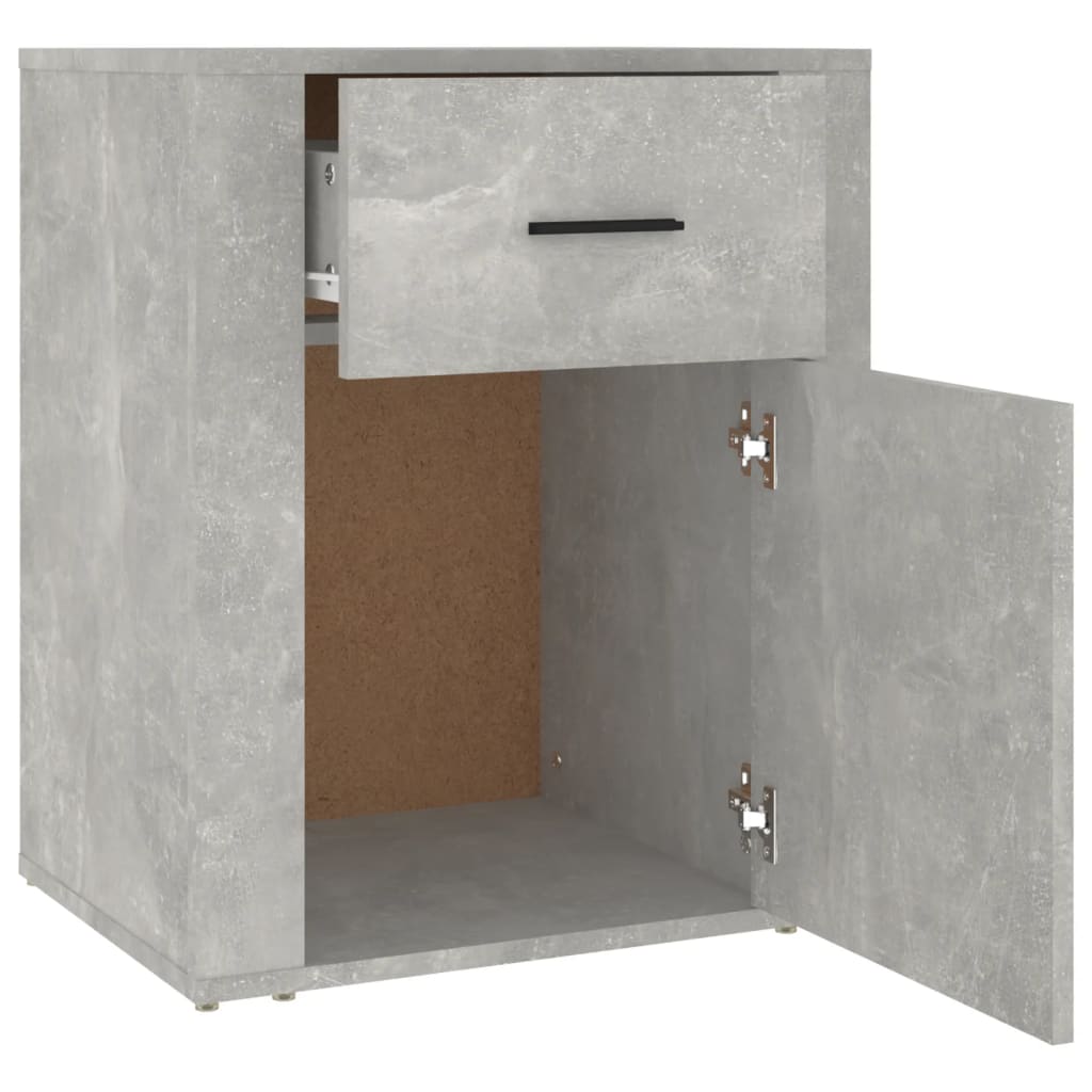 vidaXL Nočný stolík betónový sivý 50x36x60 cm spracované drevo