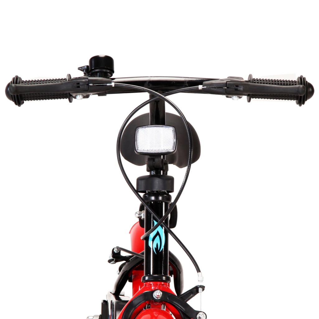 vidaXL Detský bicykel 12 palcový čierny a červený