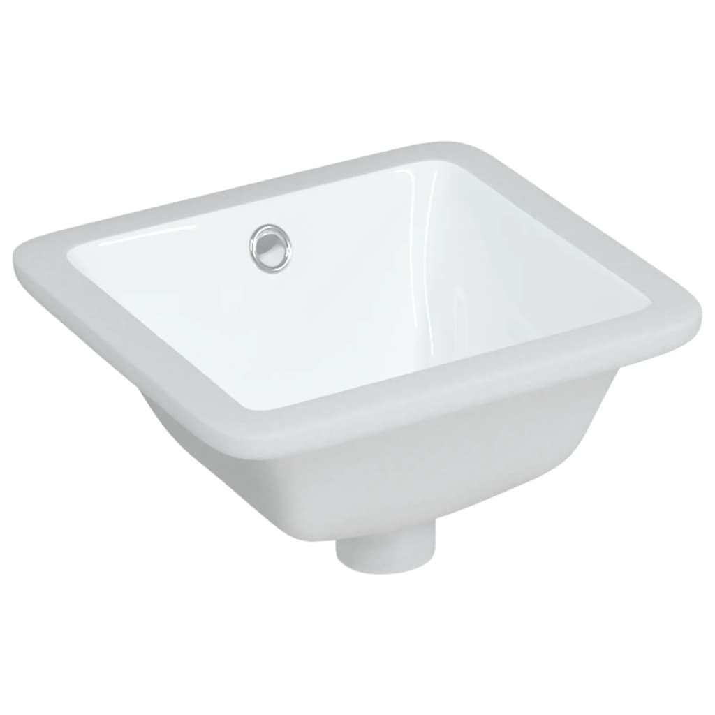 vidaXL Kúpeľňové umývadlo biele 30,5x27x14 cm obdĺžnikové keramické