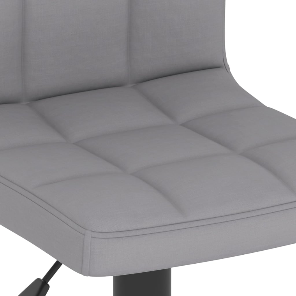 vidaXL Barové stoličky 2 ks svetlosivé látkové