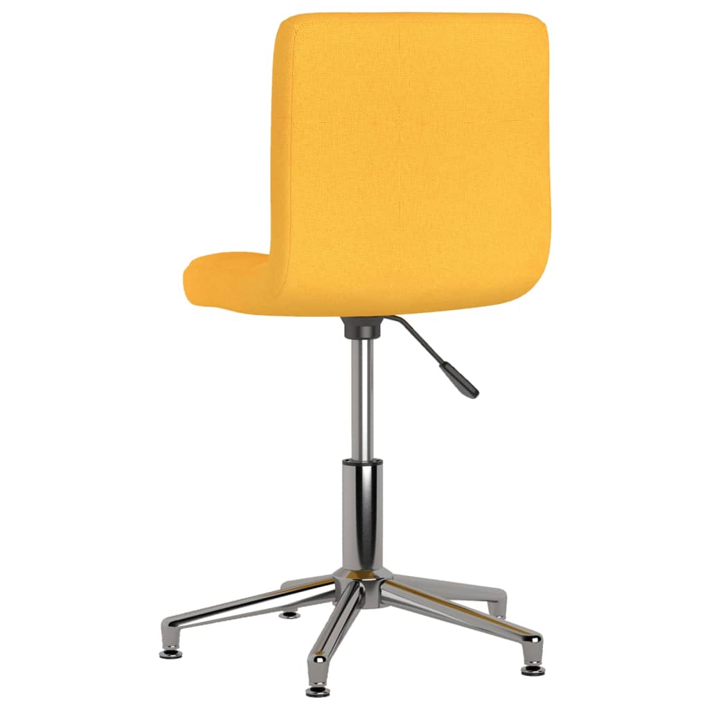 vidaXL Otočná kancelárska stolička horčicovo-žltá látková