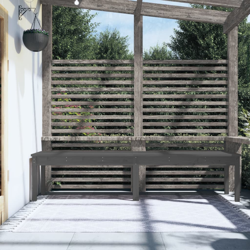 vidaXL 2-miestna záhradná lavica sivá 159,5x44x45 cm masívna borovica