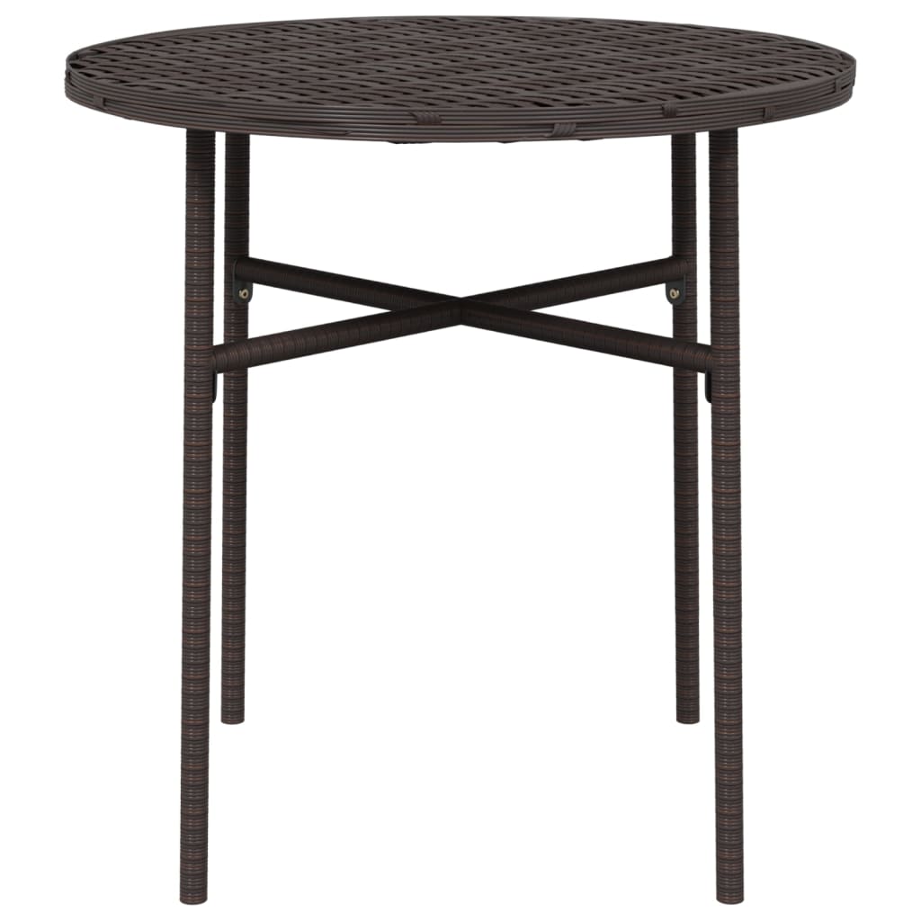 vidaXL Čajový stôl hnedý 45 cm polyratanový