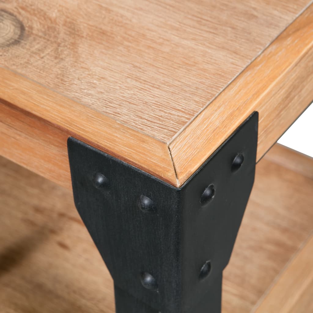 vidaXL Nočný stolík, masívne akáciové drevo, oceľ, 40x30x54 cm