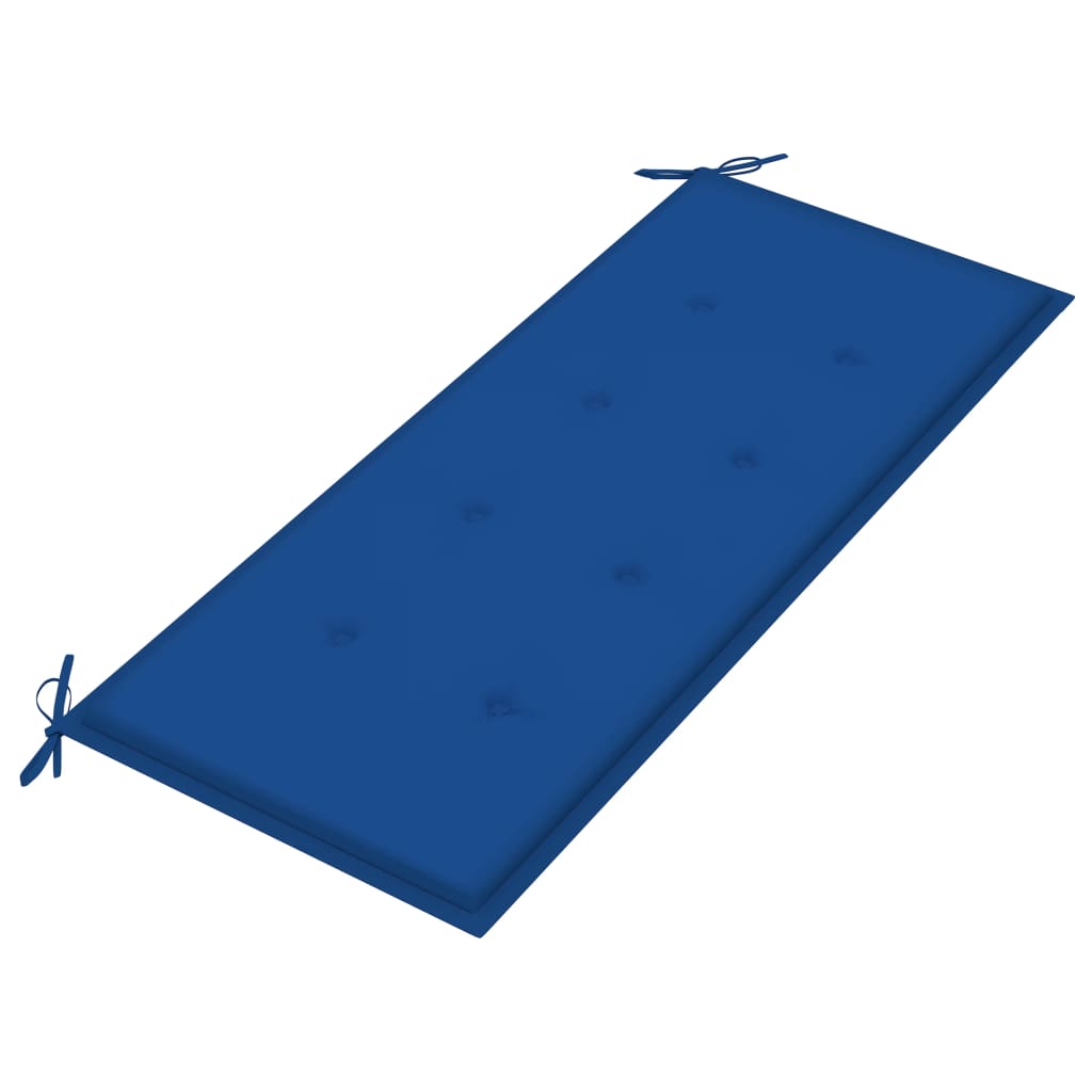 vidaXL Lavička Batavia+kráľovsky modrá podložka 120 cm, tíkový masív