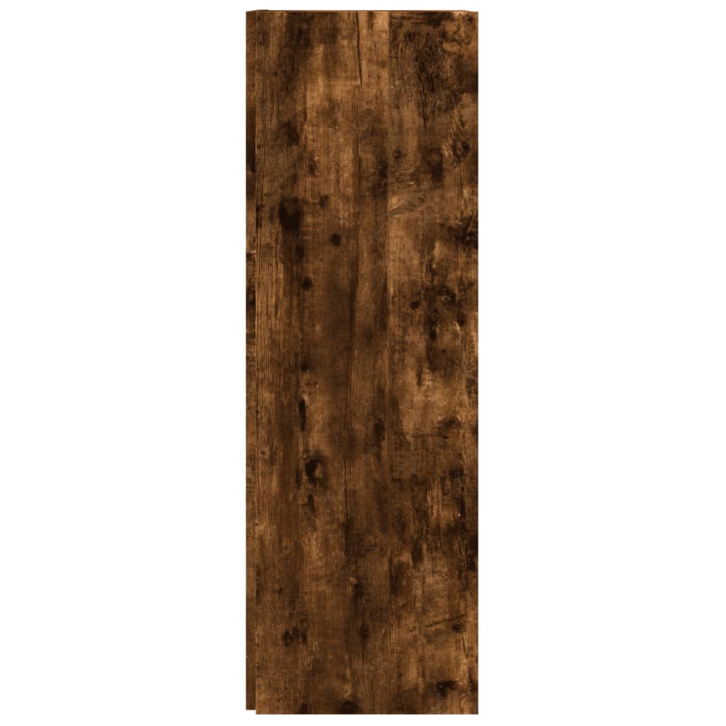 vidaXL Rohová skrinka dymový dub 33x33x100 cm spracované drevo