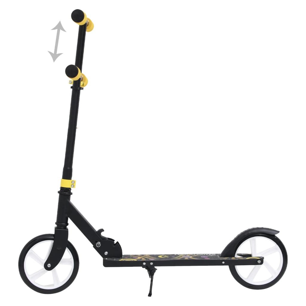 vidaXL 2-kolesová detská kolobežka s nastaviteľnými riadidlami žltá