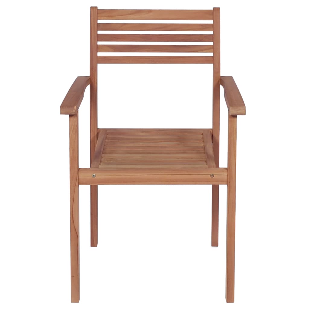 vidaXL Záhradné stoličky 2 ks sivé podložky teakový masív