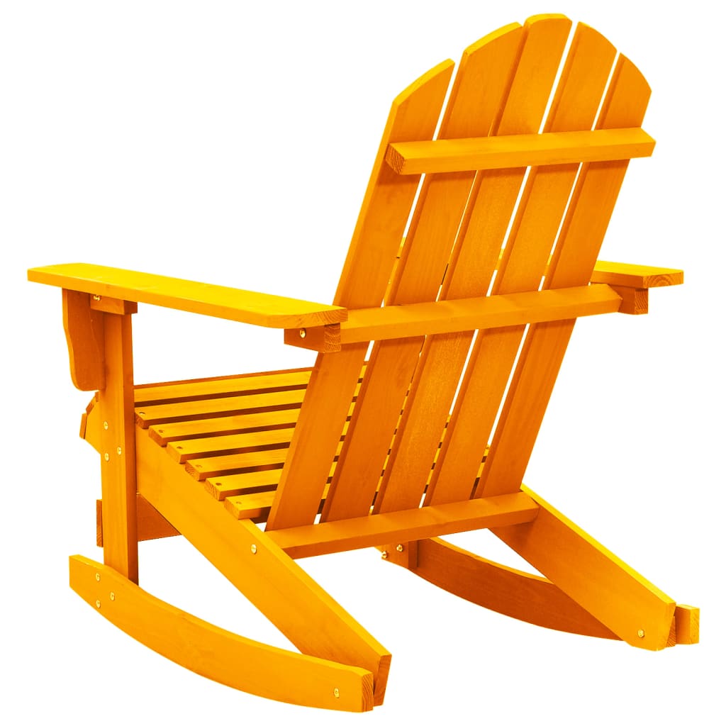 vidaXL Záhradná hojdacia stolička Adirondack jedľový masív oranžová