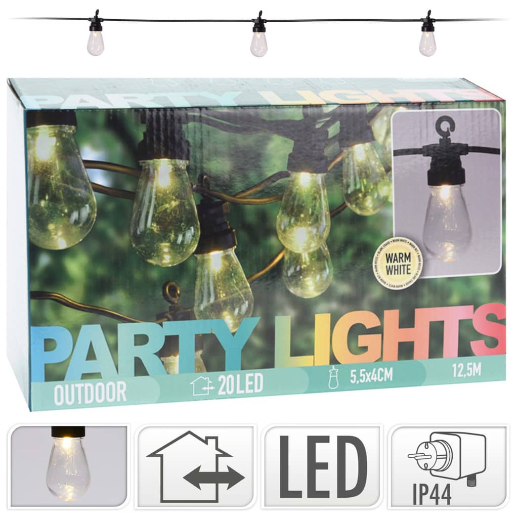 Súprava LED párty osvetlenia ProGarden 20 lámp 4,5 V