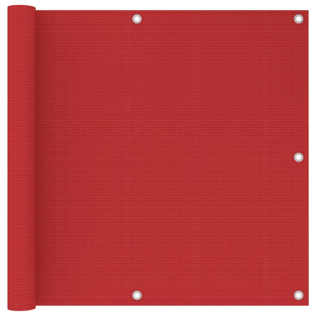 vidaXL Balkónová markíza, červená 90x300 cm, HDPE