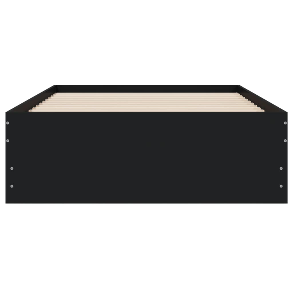 vidaXL Posteľný rám so zásuvkami čierny 75x190 cm kompozitné drevo