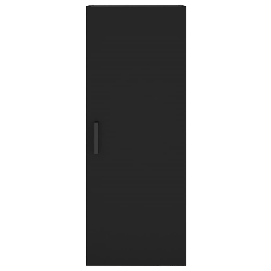 vidaXL Vysoká skrinka čierna 34,5x34x180 cm spracované drevo