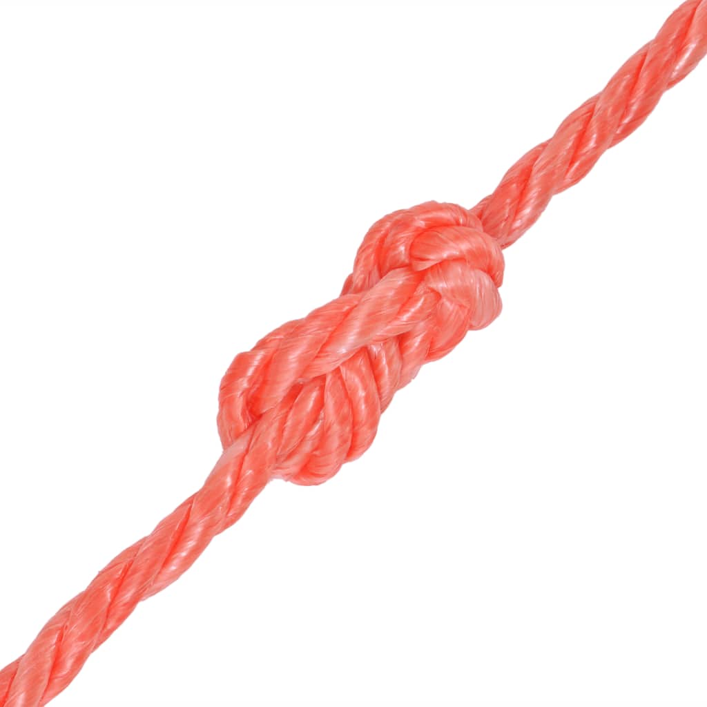 vidaXL Pletené lano polypropylénové 16 mm 100 m oranžové