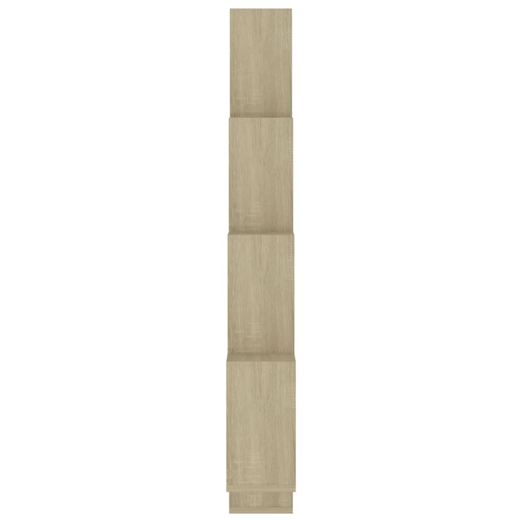 vidaXL Nástenná polica, kocky, sonoma 90x15x119 cm, kompozitné drevo
