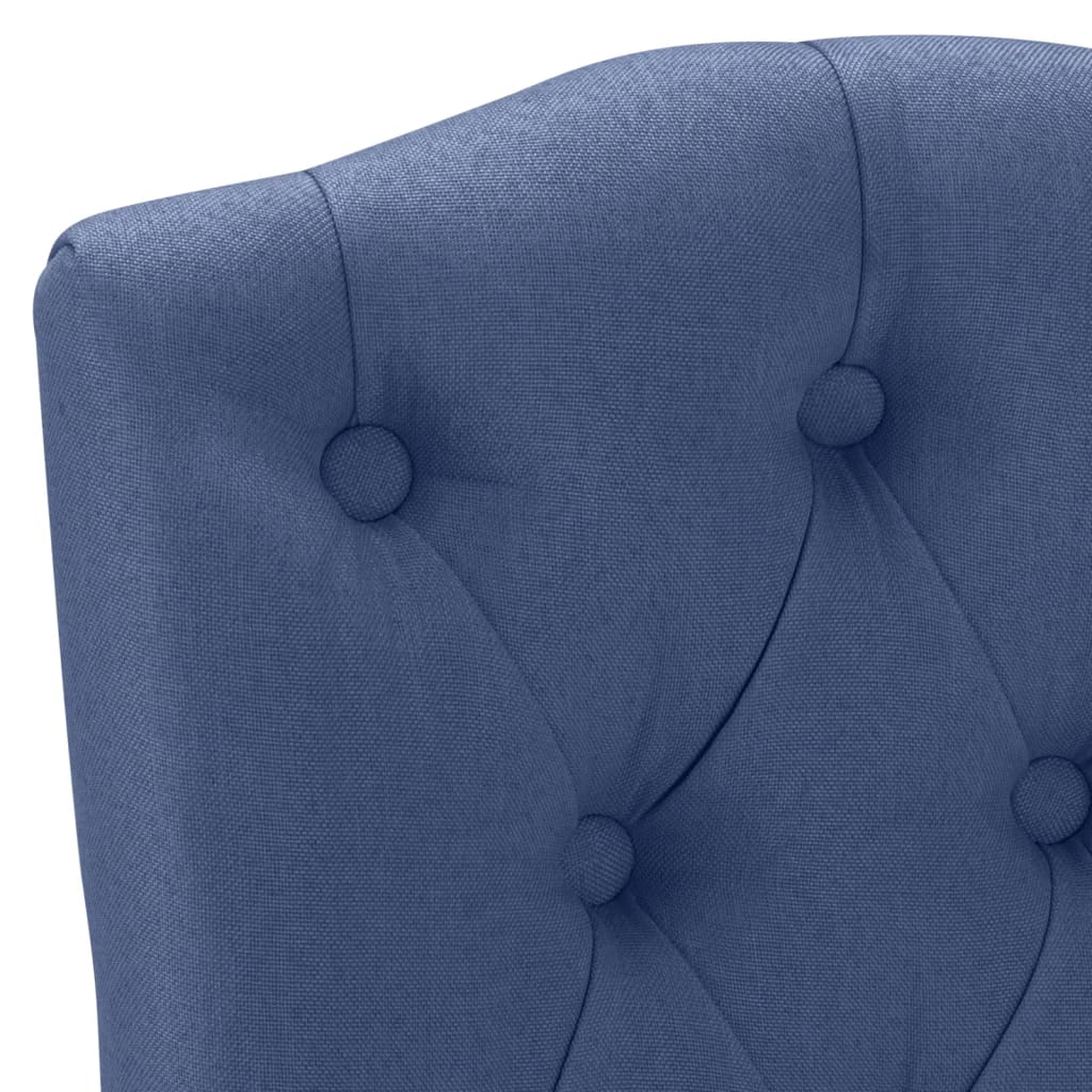 vidaXL Jedálenské stoličky 2 ks modré látkové