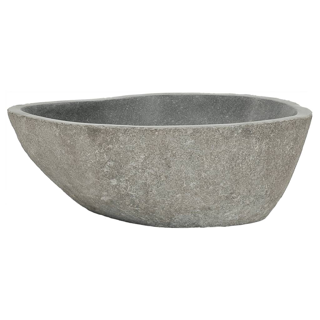 vidaXL Umývadlo, riečny kameň, oválne 38-45 cm