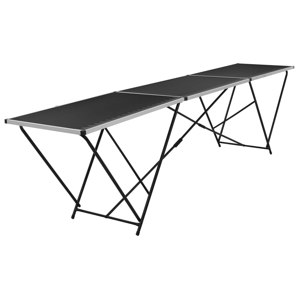 vidaXL Skladací tapetovací stôl, MDF a hliník 300x60x78 cm