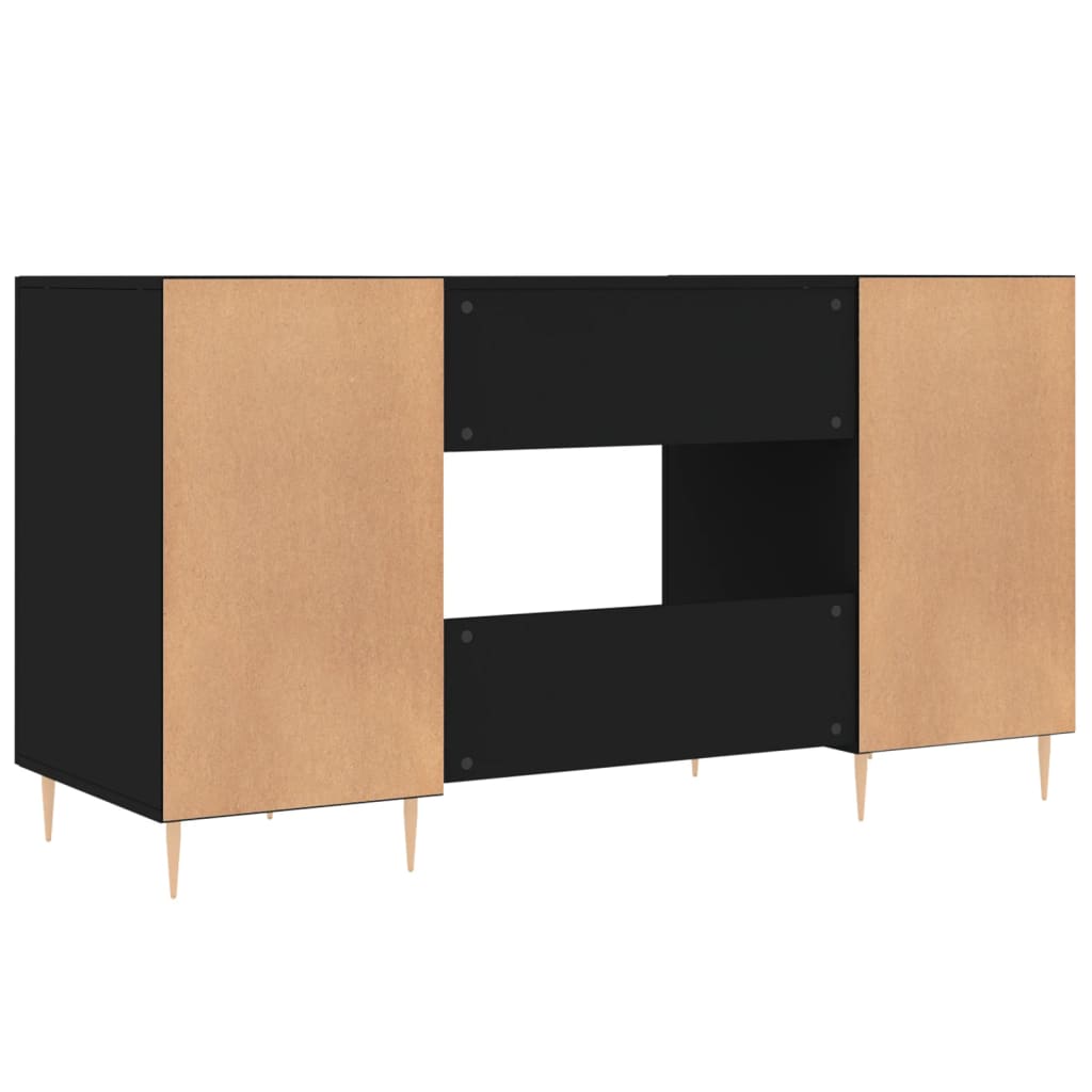 vidaXL Stôl čierny 140x50x75 cm kompozitné drevo