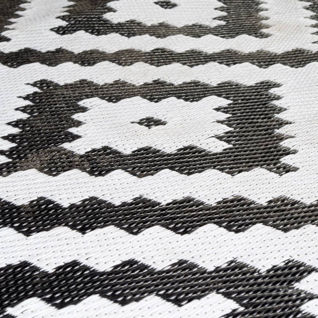 Bo-Camp Vonkajší koberec Chill mat Lewisham 2x1,8 m M, čierno biely