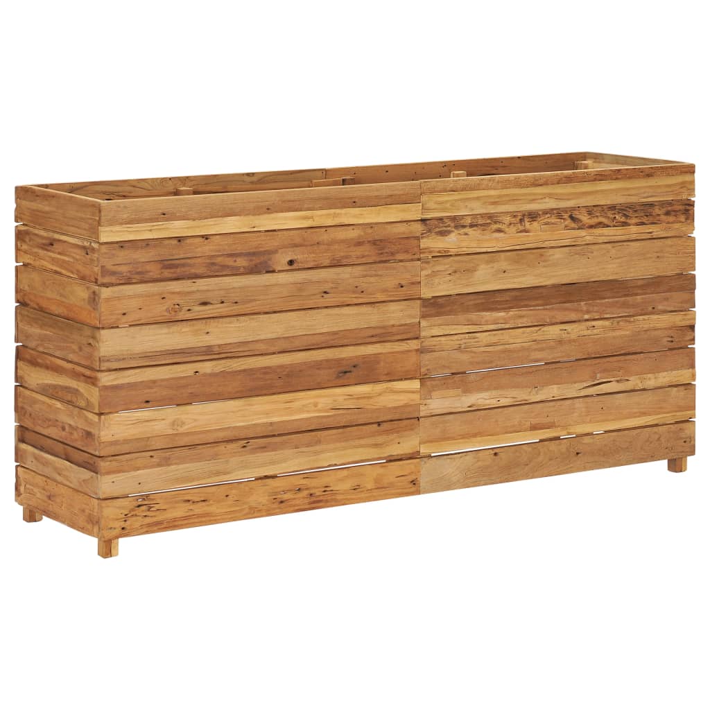 vidaXL Vyvýšený záhon 150x40x72 cm, recyklované tíkové drevo a oceľ