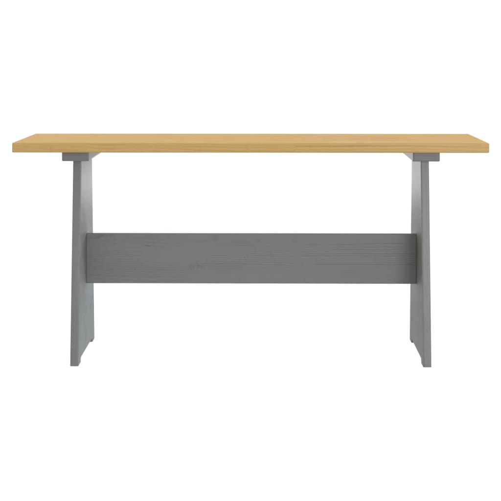 vidaXL Jedálenský stôl s lavicou,medovo hnedý a sivý, borovicový masív