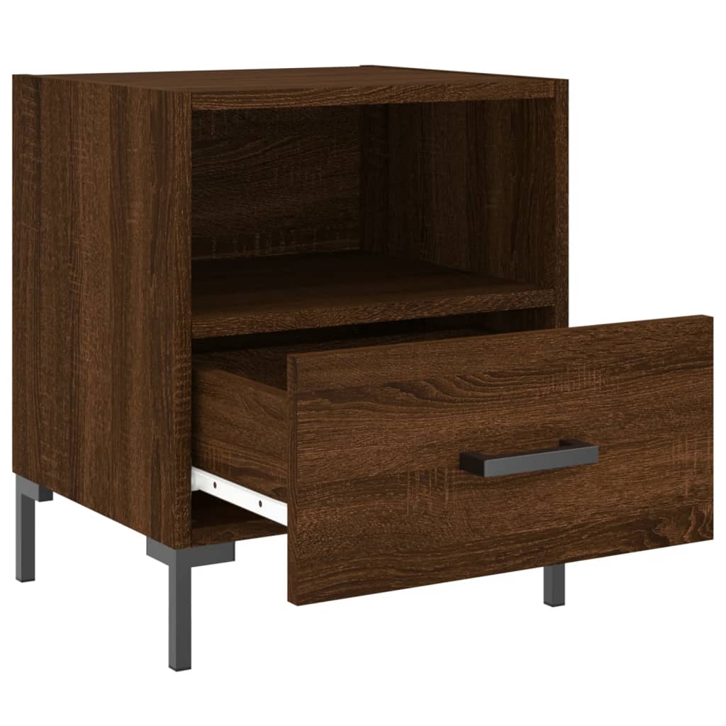vidaXL Nočný stolík hnedý dub 40x35x47,5 cm kompozitné drevo