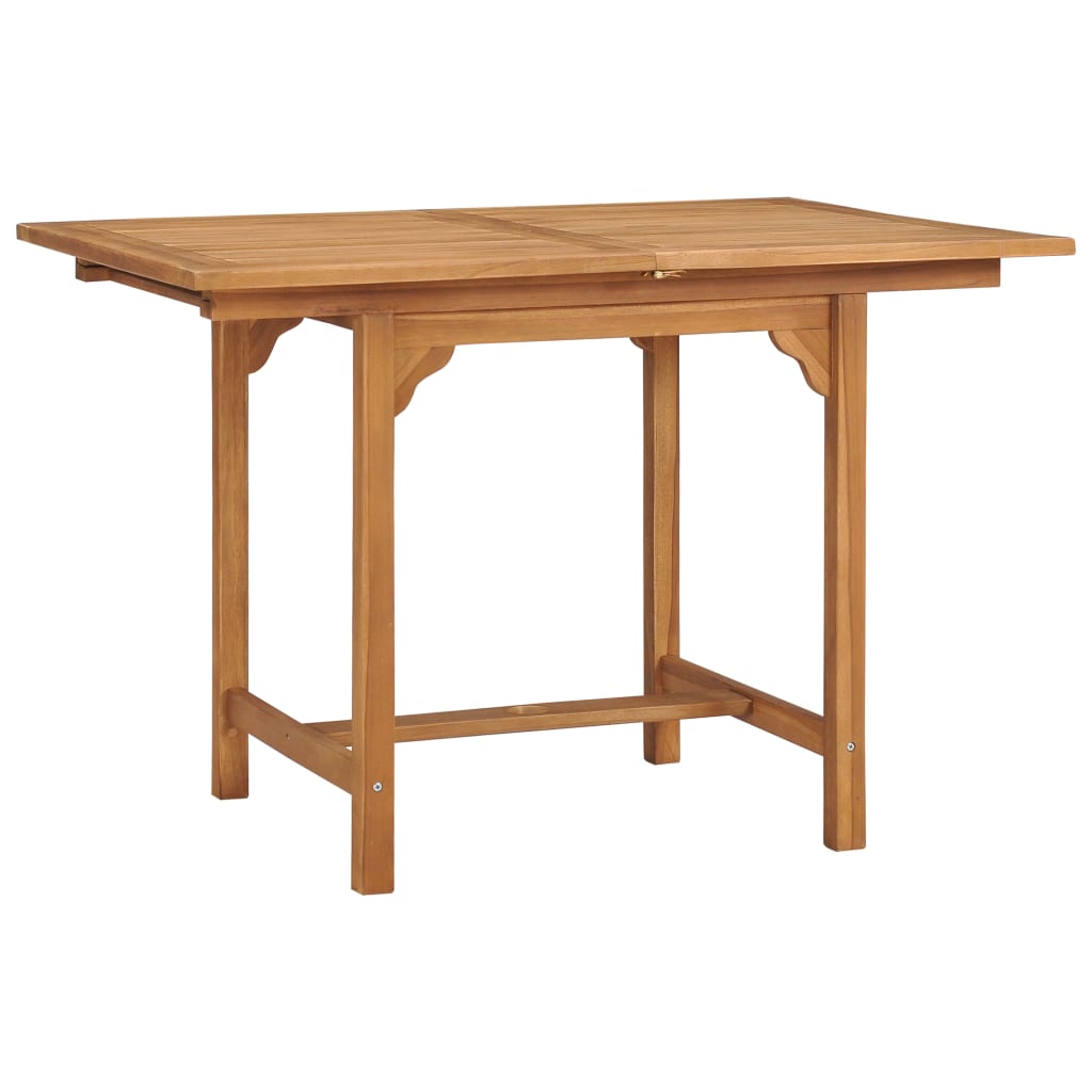 vidaXL Rozťahovací záhradný stôl (110-160)x80x75 cm, tíkový masív