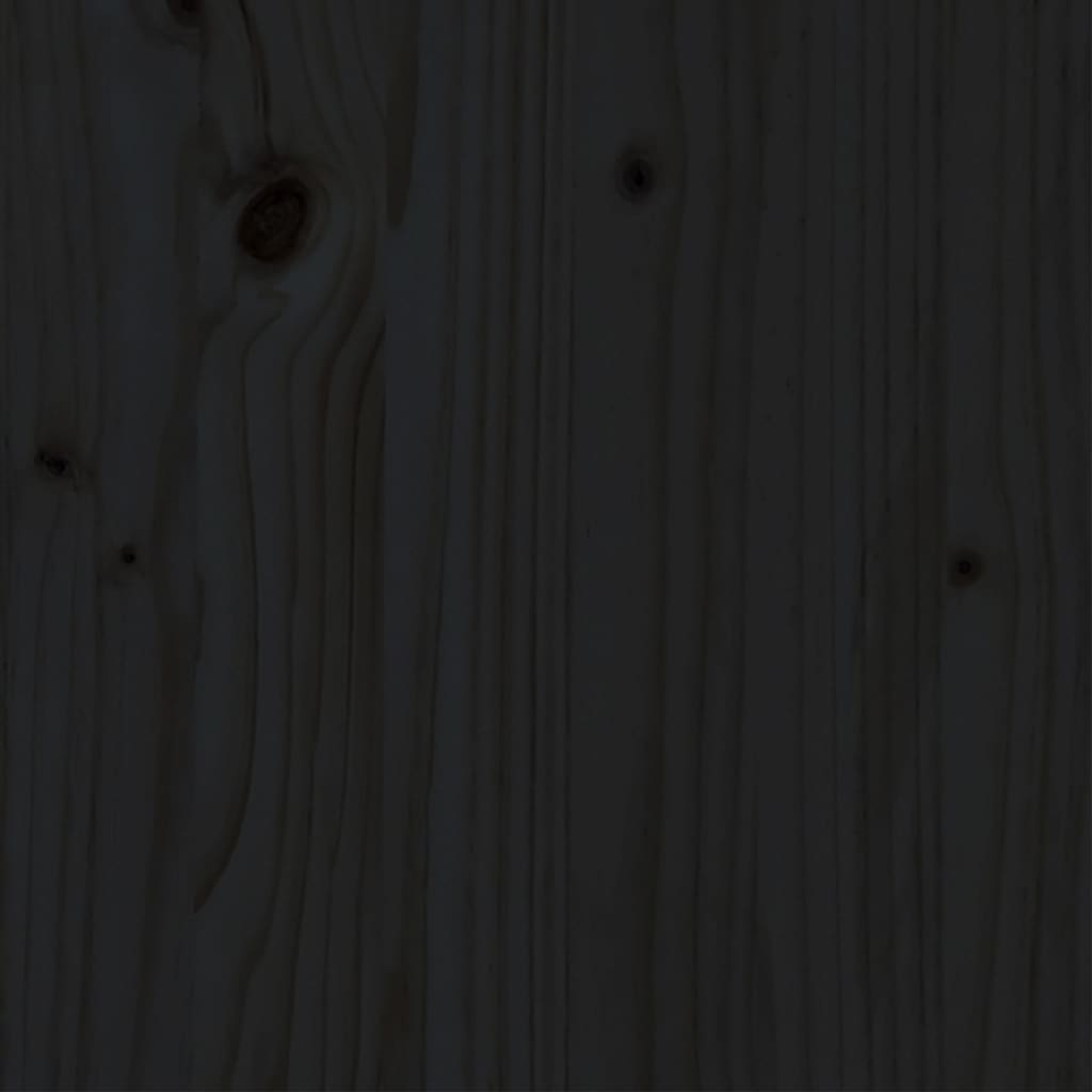 vidaXL Posteľný rám borovicový masív 75x190 cm čierne malé jednolôžko