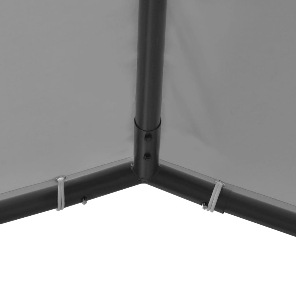 vidaXL Záhradný altánok 400x400x260 cm oceľový antracitový