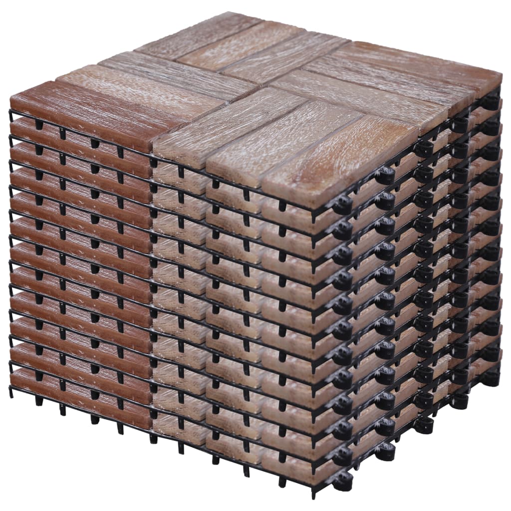 vidaXL Podlahové dlaždice 11 ks 30x30 cm recyklovaný masív