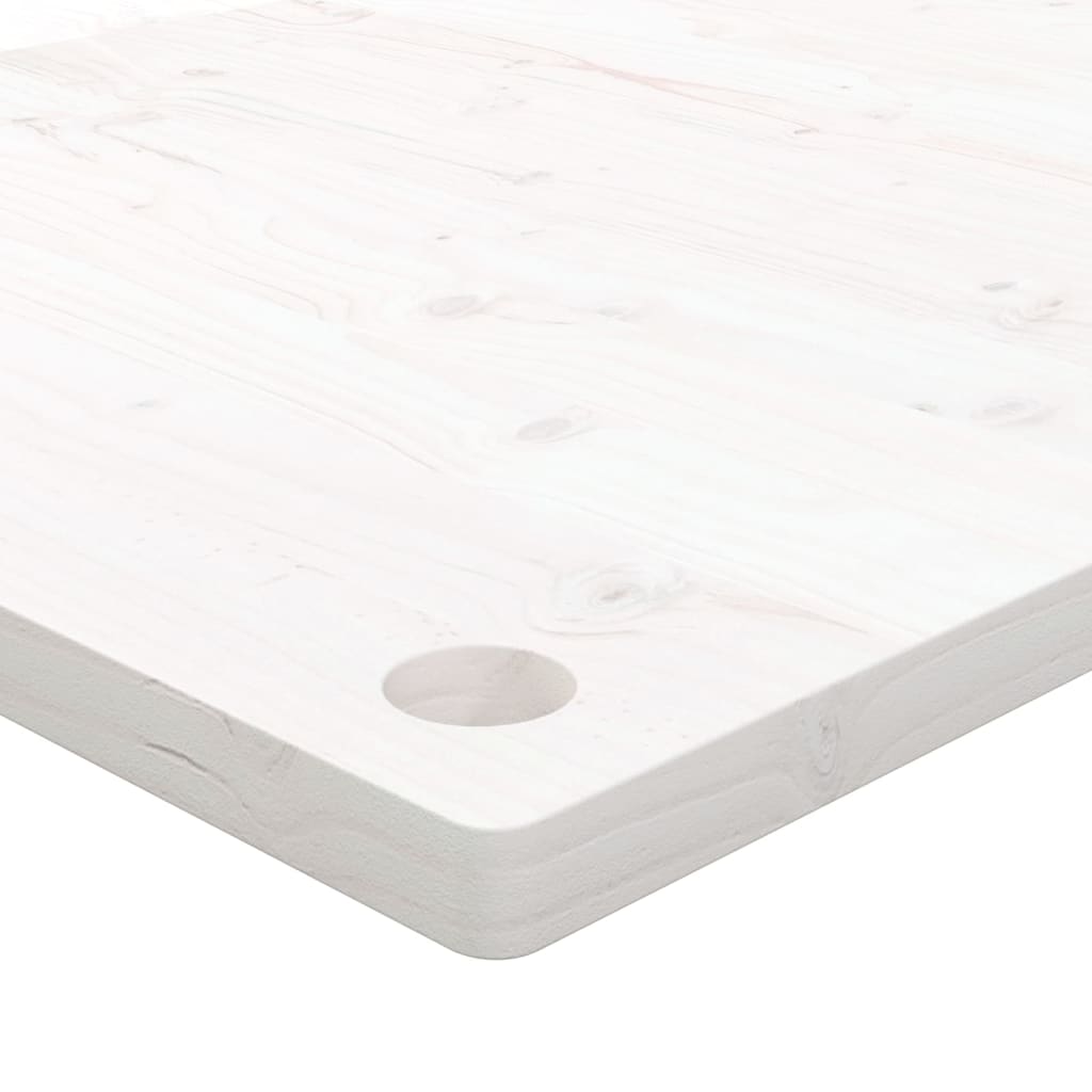 vidaXL Doska stolíka biela 100x50x2,5 cm masívne borovicové drevo