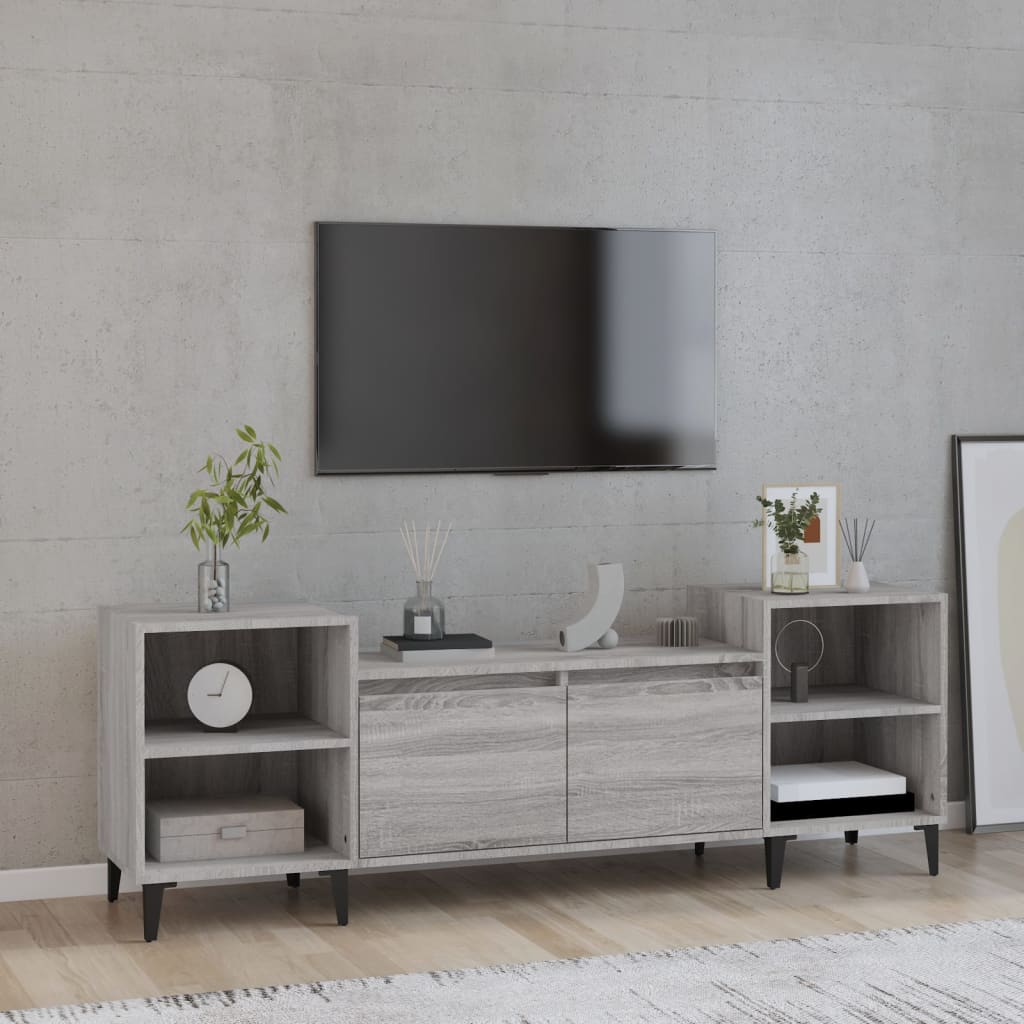 vidaXL TV skrinka sivý dub sonoma 160x35x55 cm spracované drevo