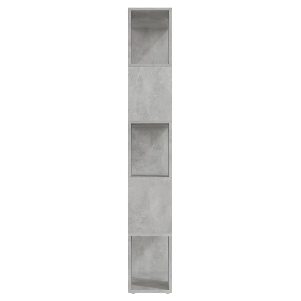 vidaXL Knižnica/deliaca stena betónová sivá 60x24x155 cm drevotrieska