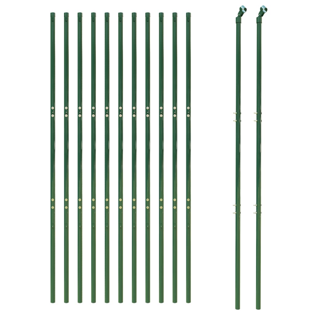vidaXL Drôtený plot zelený 1,8x25 m pozinkovaná oceľ