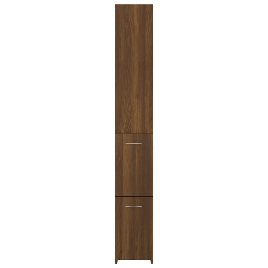vidaXL Kúpeľňová skrinka hnedý dub 25x26,5x170 cm kompozitné drevo