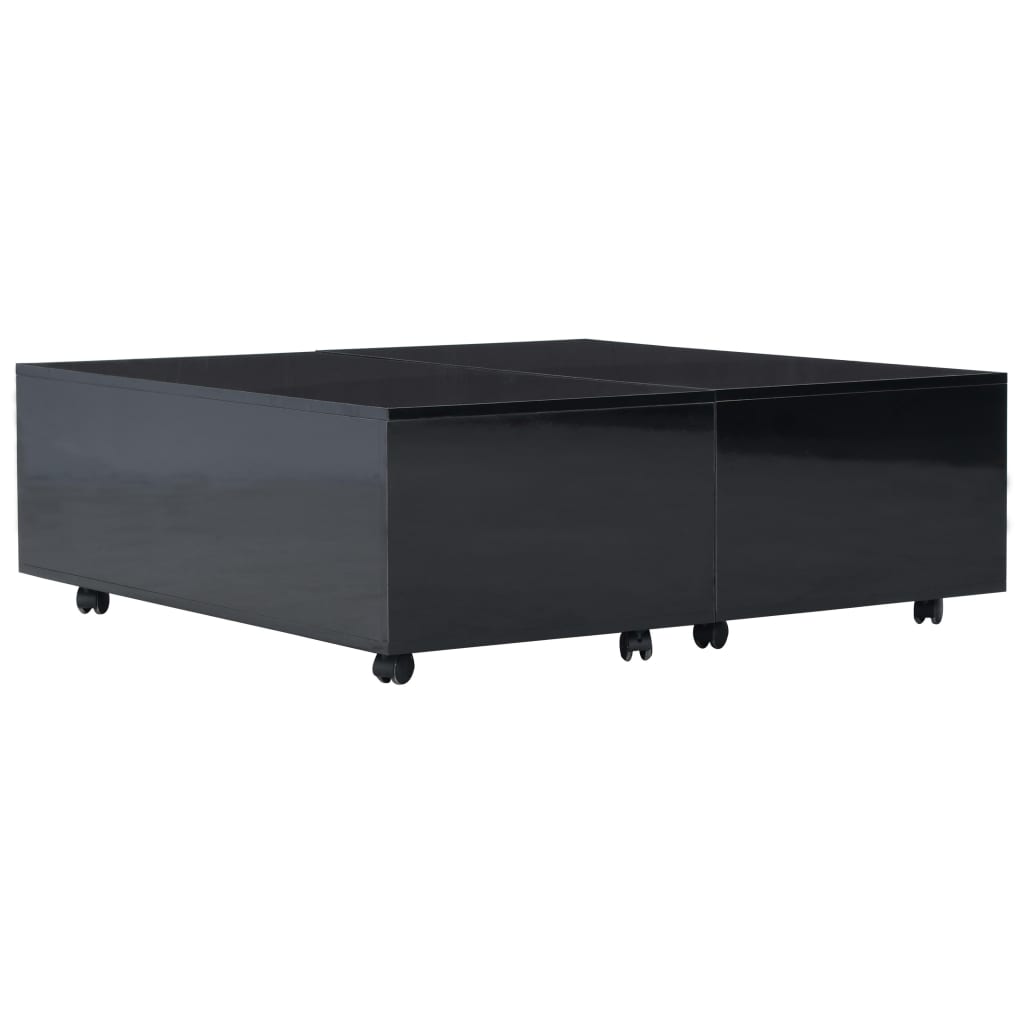 vidaXL Konferenčný stolík čierny 100x100x35 cm vysoký lesk