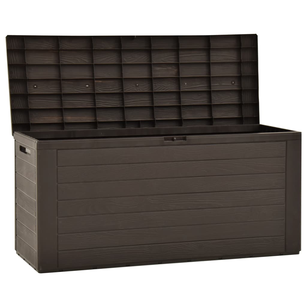 vidaXL Záhradný úložný box hnedý 116x44x55 cm