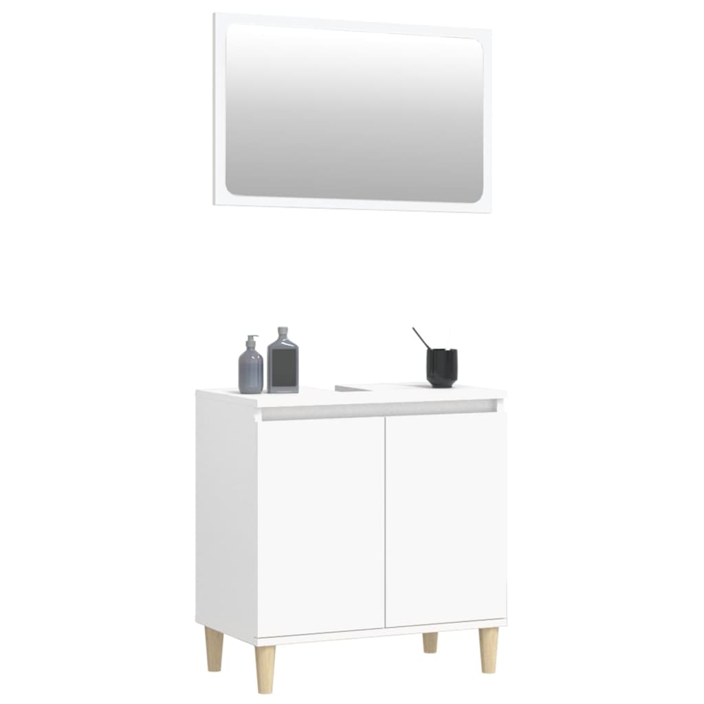 vidaXL 2-dielna sada kúpeľňového nábytku biela kompozitné drevo