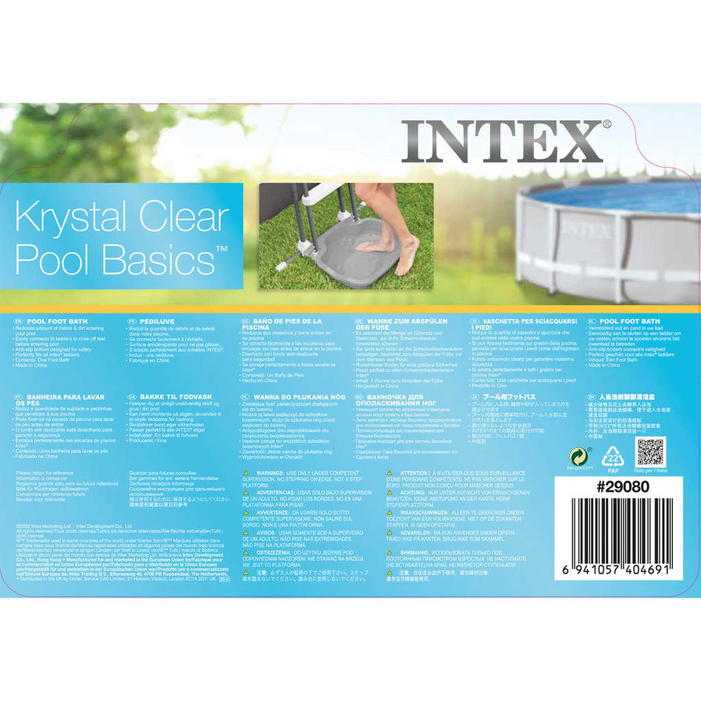 Intex Bazén na umytie nôh 11,5 l 56x46x9 cm modrý